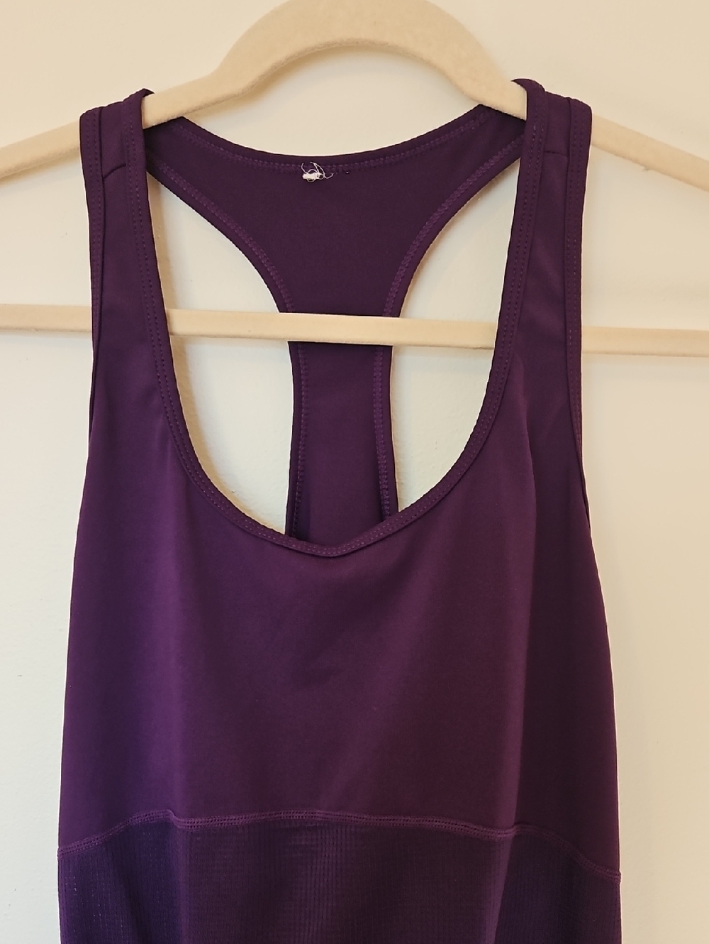 Fabletics L Dark Purple Racerback Tank Top
